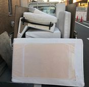 横浜青葉区カウチソファー三人掛け家具 神奈川ソファー回収事例